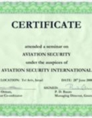 Certifikát Aviation Security